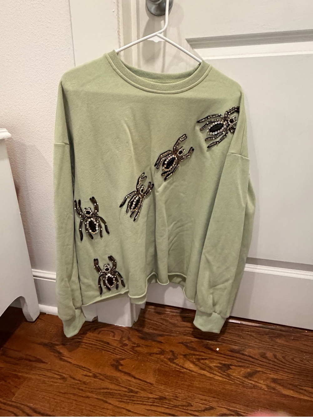 Queen of Sparkle Halloween spider sweatshirt